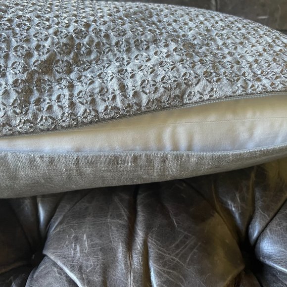 Restoration Hardware 14 x 36 Lumbar Pillow, Grey/silver - Picture 6 of 6